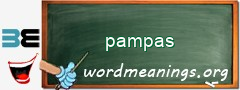 WordMeaning blackboard for pampas